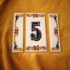 Decorative house number tiles