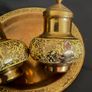 Vintage Brass Yellow White Enamel India Salt and Pepper Shakers. Made in Thailand Image 4