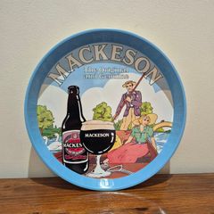 vintage Mackenson Stout tin serving tray 1960s retro pub memorabilia
