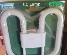 5x Brand New Genuine Crompton CLC16W2PIN 16W 2D CFL Lamps, GR8 2-Pin