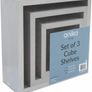 Floating Shelves/Cube Or Tray Shaped Design Set of 3 Large, Medium, Small Image 5