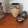 Fabulous Collection of Three Hand-Built Studio Pottery Vases with Organic Asymmetric Shapes, All Hand Made, Unknown Maker Different Makers, Pieces of Sculptural Art Image 3