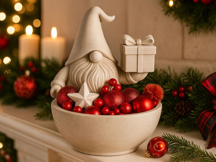 Christmas Gnome Bowl - Holiday Treat Holder