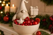 Christmas Gnome Bowl - Holiday Treat Holder