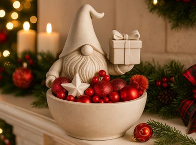 Christmas Gnome Bowl - Holiday Treat Holder