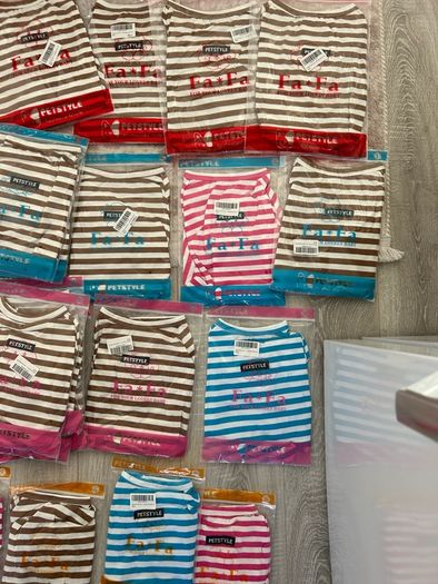 Dog Clothes, Dog Colorful Stripe Pajamas Soft Cotton Jumpsuit Bulldog Onesies Costume for Puppy Small Medium Dogs