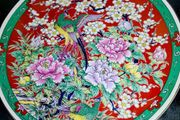 Stunning large Chinese plate with birds