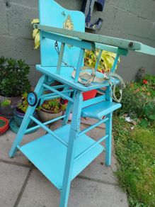 Vintage wooden high chair