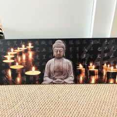 LED Buddha canvas