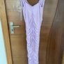 Purple ruffle bodycon midi dress Image 4
