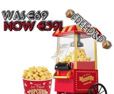 NEW SALE | Popcorn Maker 1200W, Home Hot Air Popcorn Machine, Healthy & Fat-Free, Easy to Clean & Use, Best Theater Popcorn Popper for Movie Night,Parties, Kids Birthday Party Favorites, Red
