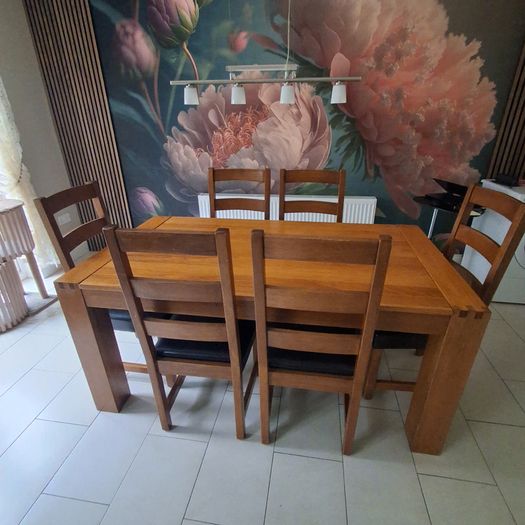 Solid wood kitchen table and chairs
