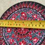 Handcrafted Mandala Wall Art, Round Decorative Dot Painting, Black Red White, Traditional Aboriginal Design Handmade Dot Mandala Wall Plate Round Wooden Image 2
