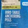 4 Bird table anchor pegs and 4 plant trays Image 3