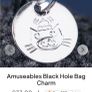 New JELLYCAT Amuseables Black Hole Bag Charm Image 4