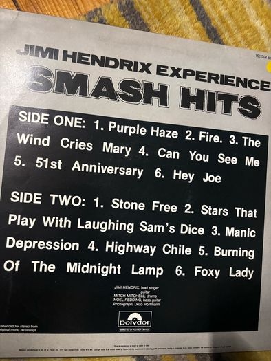 Jimi Hendrix vinyl lp. Irish pressing