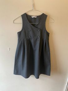M&S grey pinafore (as new) age 8