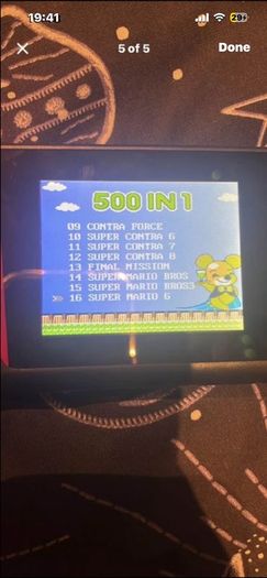 Small handheld gaming device with 500 games