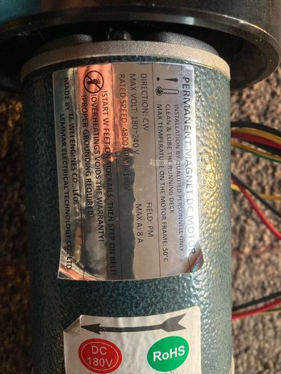 Treadmill DC Motor 180V.