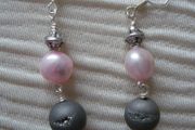 Pearl/Druzy earrings,Drop earrings,NewGift.Handmade earrings