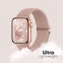 5 Pack Braided Band Compatible for Apple Watch Straps Women 40mm 41mm 38mm 42mm 44mm 45mm 46mm 49mm, Breathable Stretchy Elastic Sport Loop for iWatch SE3 Series 11/10/9/8/7/6/5/4/3/2 Image 3