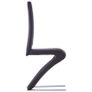 Dining Chairs with Zigzag Shape 6 pcs Brown Faux Leather Image 4
