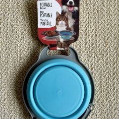 Brand new folding dog bowl.