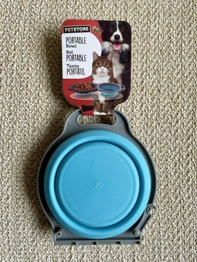 Brand new folding dog bowl.