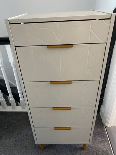 Laura James Tallboy - Grey & Brass Effect with Mirror