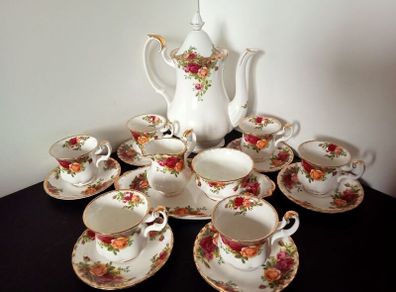 Royal Albert "Old Country Roses"  Coffee set with Coffee Pot