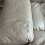 3 + 1 seater taupe grey leather sofa. Image 3