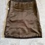Vintage Y2K Real Suede Chocolate Brown Midi Skirt 100% Suede A-Line Boho Indie UK8 Image 5