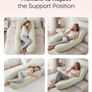 Nuliie U-Shaped Pregnancy Pillow Cooling Light Green (Like New) Image 5