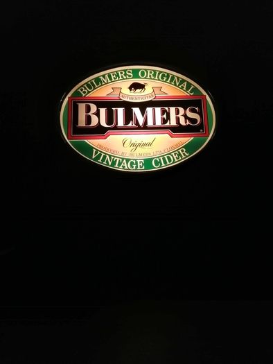 Vintage Bulmers Original Vintage Cider Pub Bar Top Counter Light up display advertising sign