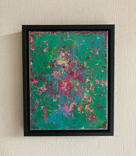 Framed Original Floral Painting Abstract Art Framed  Contemporary Art Painting  Original Gift