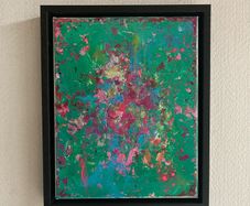 Framed Original Floral Painting Abstract Art Framed  Contemporary Art Painting  Original Gift