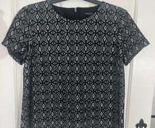 NEW French Connection Geometric Lace Top / Blouse - Size 12 / Size 14