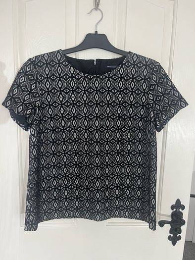 NEW French Connection Geometric Lace Top / Blouse - Size 12 / Size 14