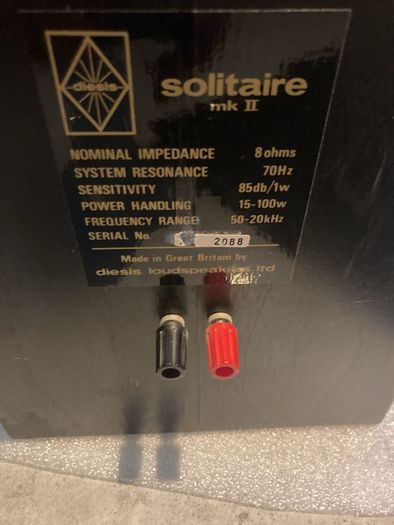 Diesis Audio Solitaire MK2  Speakers