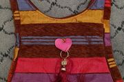 Pink Multicoloured Cloth Bag