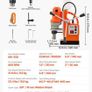1200W Magnetic Drill Press 38mm Capacity 900RPM Weldon Cutter Image 3