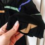 Sonia Rykiel signature multi colour stripe black dress Image 2