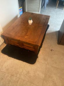 large oak coffee table