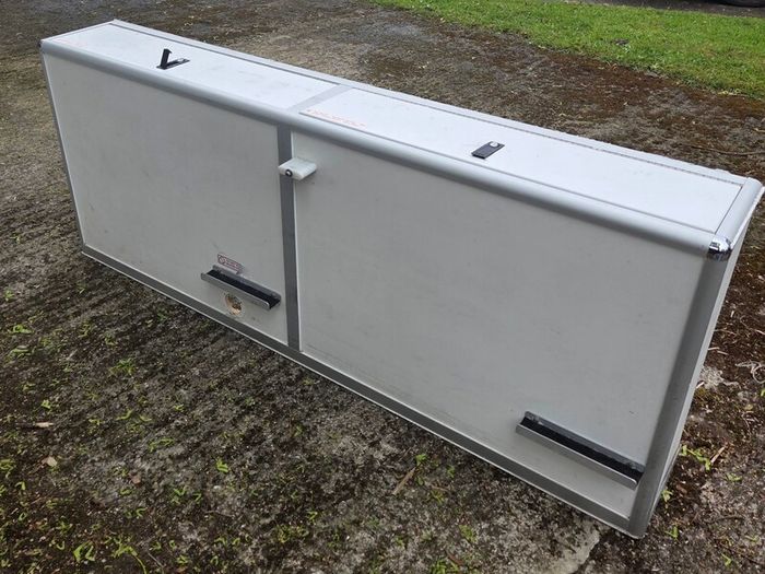 Cabinets removed from an ex-ambulance Renault Master.