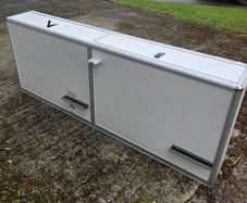Cabinets removed from an ex-ambulance Renault Master.