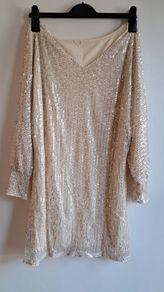 Cream sequin party dress Size L