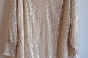 Cream sequin party dress Size L