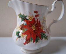 SALE!  Royal Albert Bone China Creamer / Milk Jug - POINSETTIA pattern
