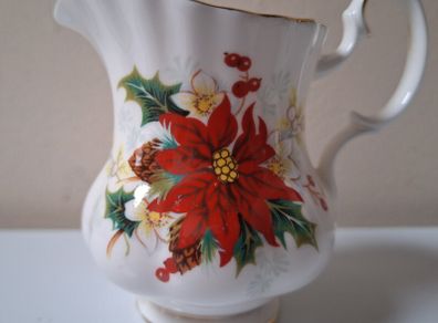 SALE!  Royal Albert Bone China Creamer / Milk Jug - POINSETTIA pattern