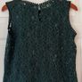 Ladies Dark Green Lace Top Image 3
